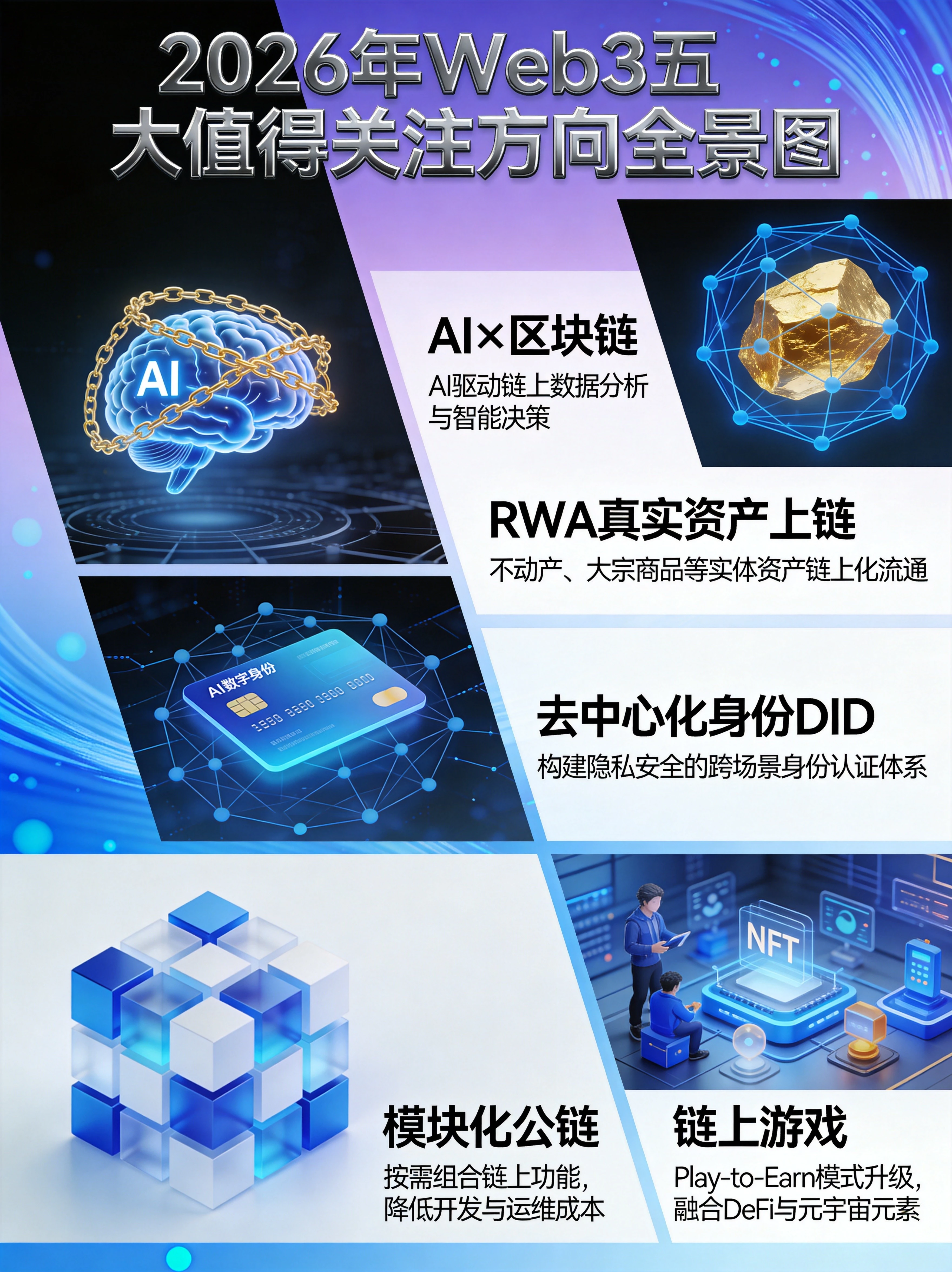 Web3项目价值评估五维度图，团队背景、资金实力、产品落地、用户数据、叙事契合度五大判断标准展示