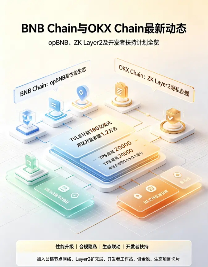 BNB Chain与OKX Chain最新动态：opBNB、ZK Layer2及开发者扶持计划全览